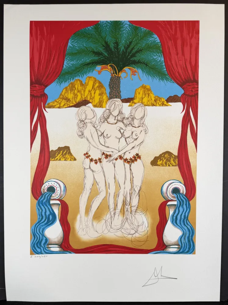 Litografia Dali - The Three Graces of Hawaii