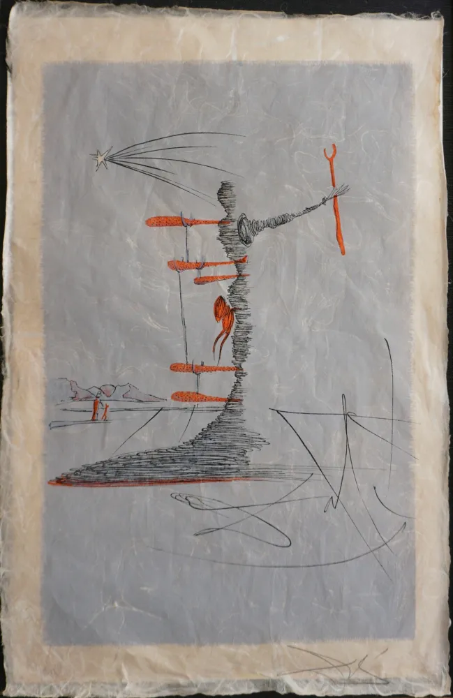 Litografia Dali - The Woman in The Cosmos Dominating The World