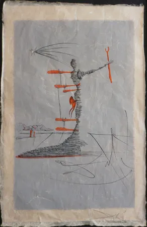 Litografia Dali - The Woman in The Cosmos Dominating The World