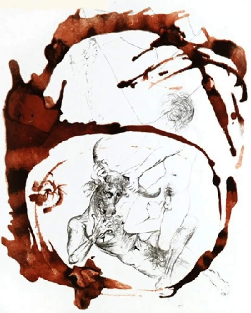 Incisione Dali - Thesee et le Minotaure (Theseus and the Minotaur)