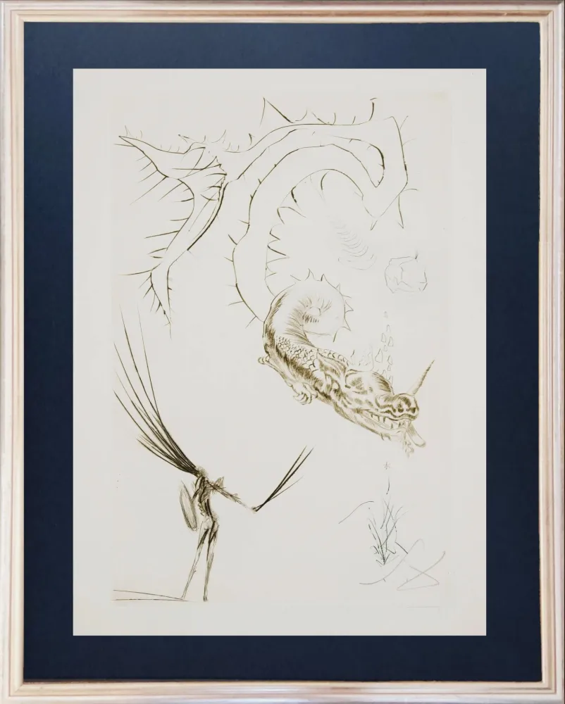 Acquaforte Dali - Tristram and the Dragon