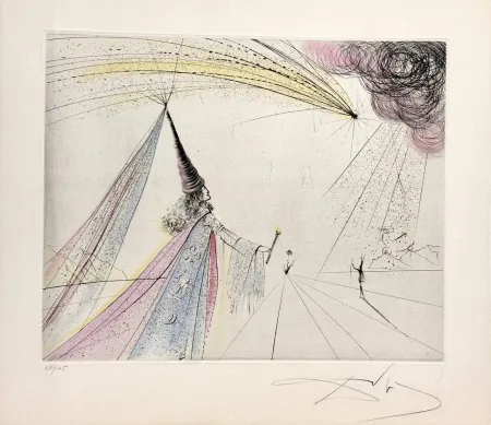 Acquaforte Dali - Urania from Suite Les Muses 