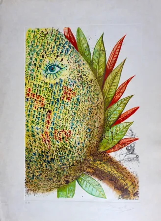 Incisione Dali - Vegetation Inedit (Pineapple)