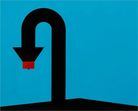 Litografia D'arcangelo - ARROW WITH RED END