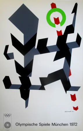 Serigrafia D'arcangelo - OL 1972 - original colour silkscreen