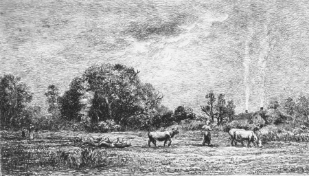 Acquaforte Daubigny - Lever de lune