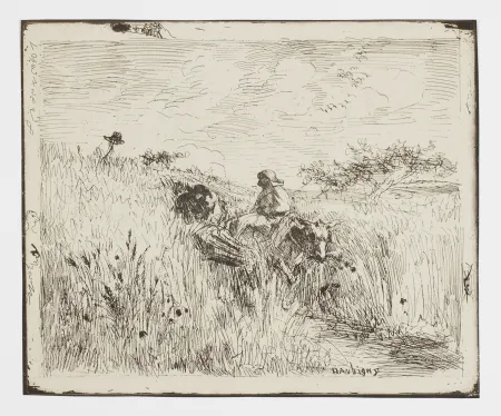 Non Tecnico Daubigny - Sentier dans les Blés (The Path in the Wheatfield)