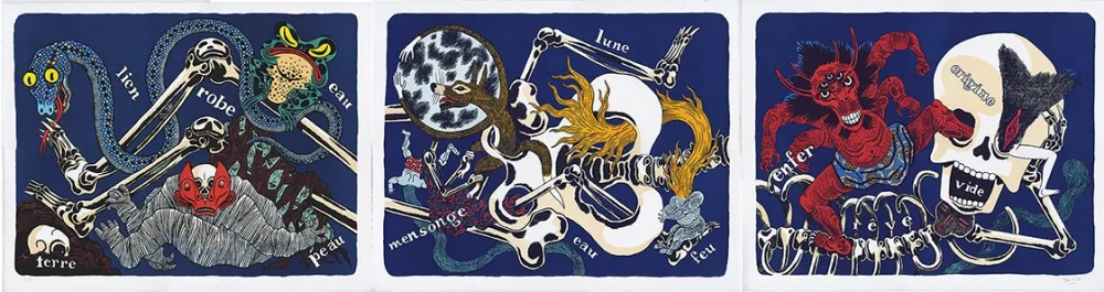 Litografia David B - Sur le Squelette d'Ikkyu