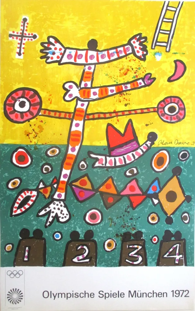 Litografia Davie - OL 1972 - original colourlithograph