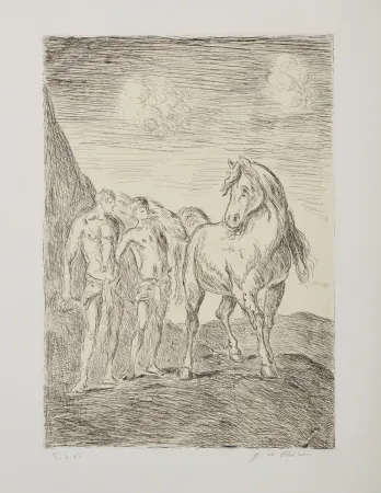 Acquaforte De Chirico - Dioscuri