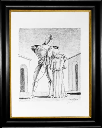 Litografia De Chirico - Ettore e Andromaca I