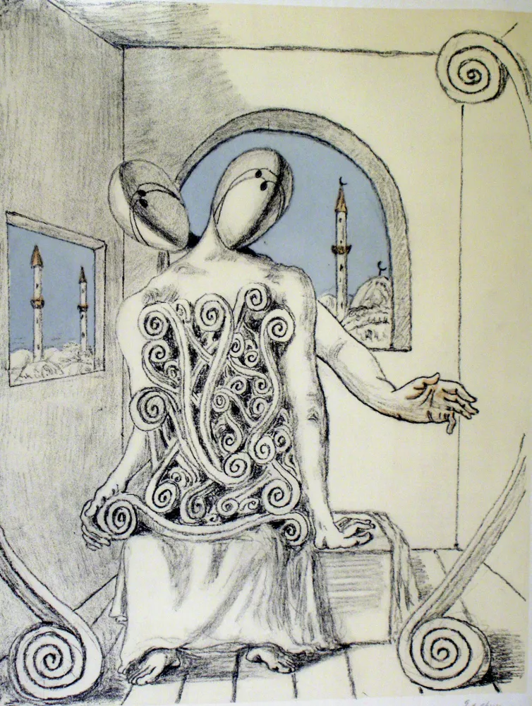 Litografia De Chirico - I miei amici orientali