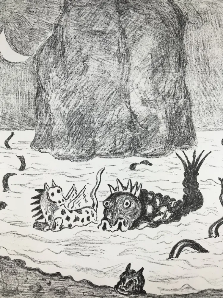 Litografia De Chirico - I Mostri