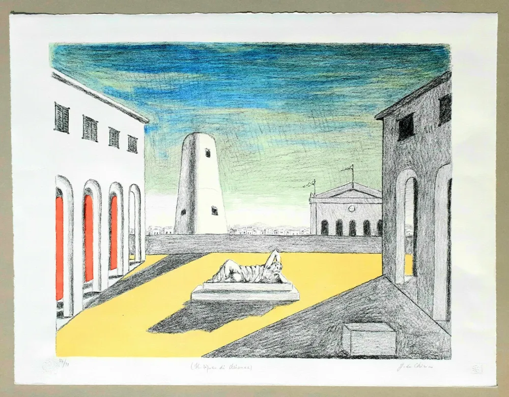 Litografia De Chirico - Il riposo di Arianna
