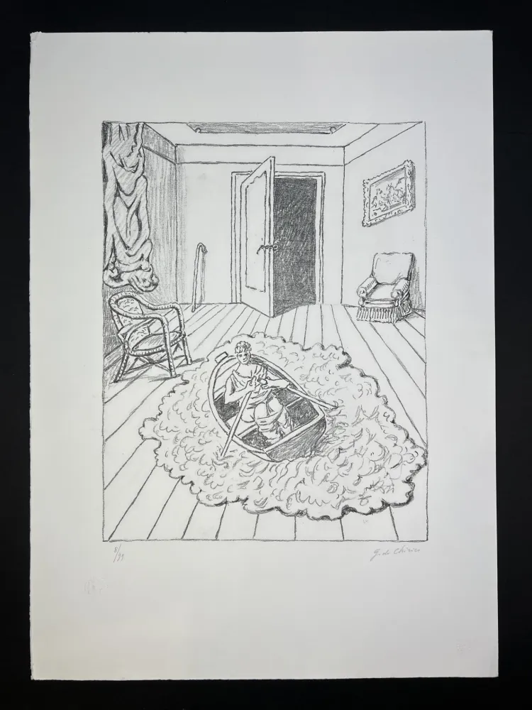 Litografia De Chirico - Il ritorno di Ulisse