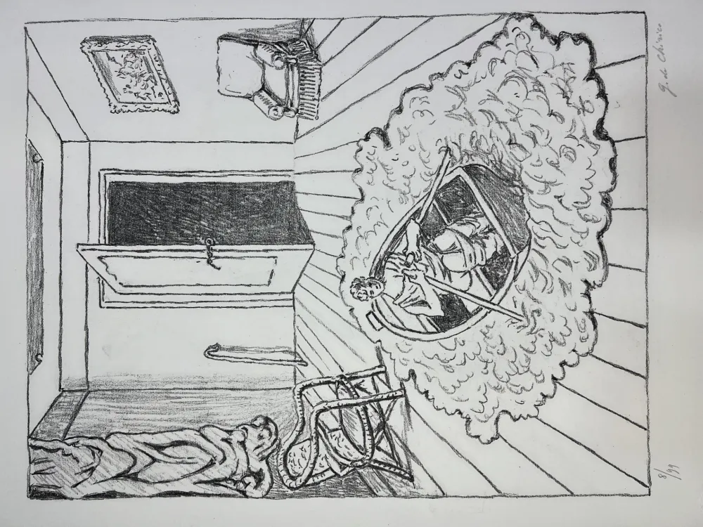 Litografia De Chirico - Il ritorno di Ulisse