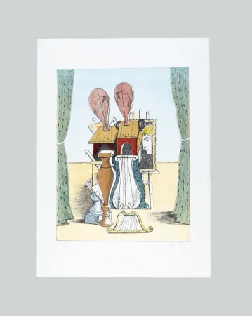 Litografia De Chirico - Le Muse della Musica