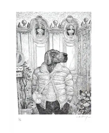 Incisione De Crécy - Chien de Rome II