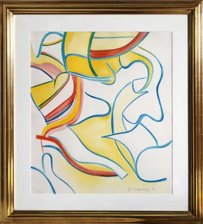 Litografia De Kooning - Untitled from Quatre Lithographies