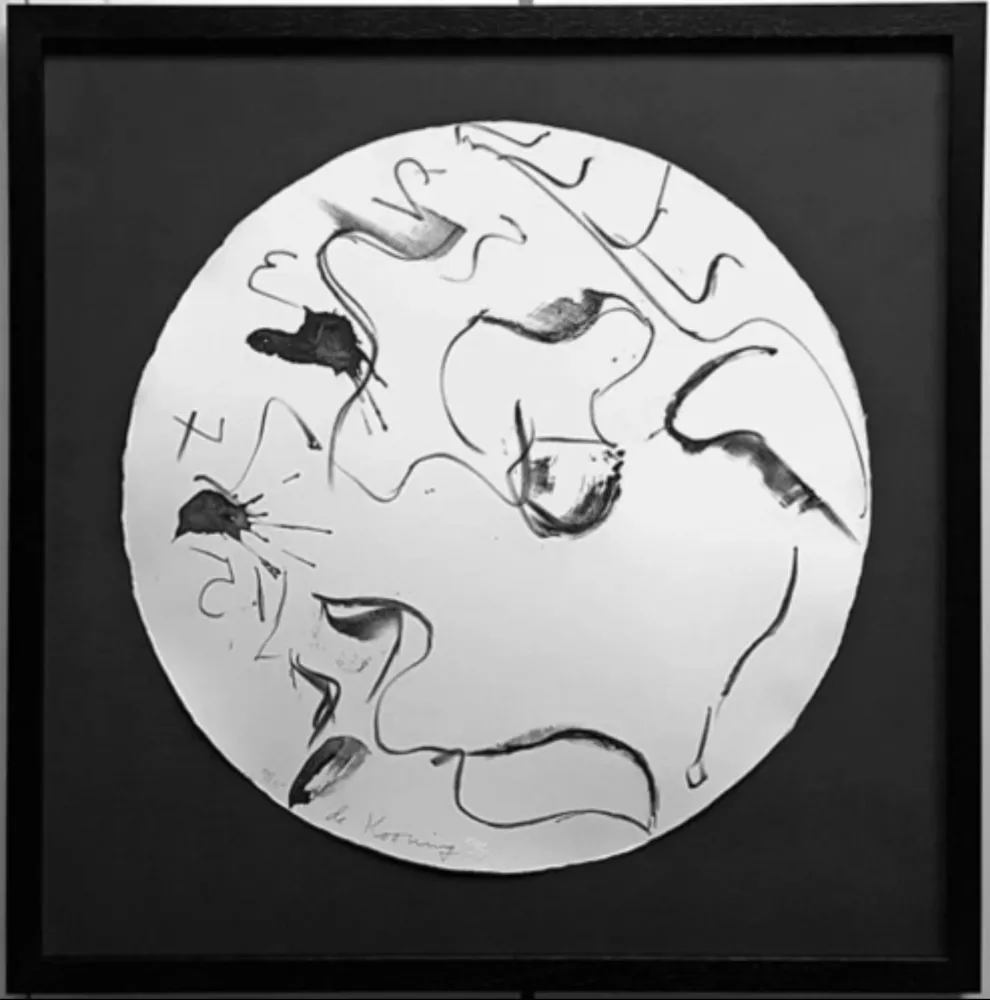 Litografia De Kooning - Untitled from Self Portrait in a Convex Mirror