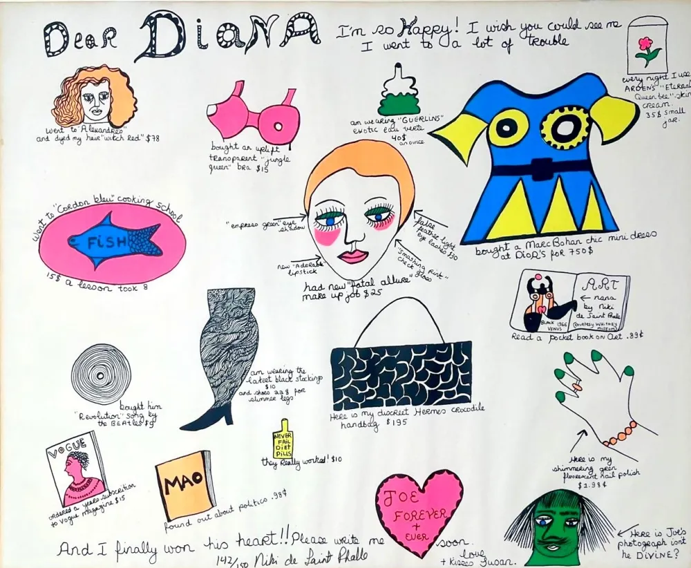 Serigrafia De Saint Phalle - Dear Diana 