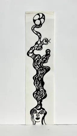 Non Tecnico De Saint Phalle - Encre sur papier 