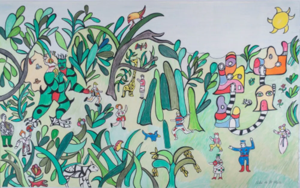 Linoincisione De Saint Phalle - Jungle I, c