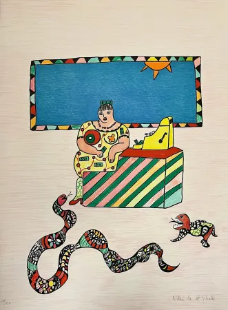 Litografia De Saint Phalle - La Caissière