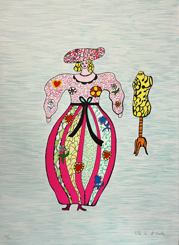 Litografia De Saint Phalle - La Couturière