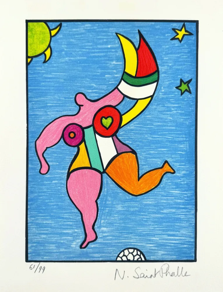 Litografia De Saint Phalle - Nana arc-en-ciel 