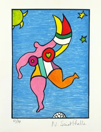 Litografia De Saint Phalle - Nana arc-en-ciel 