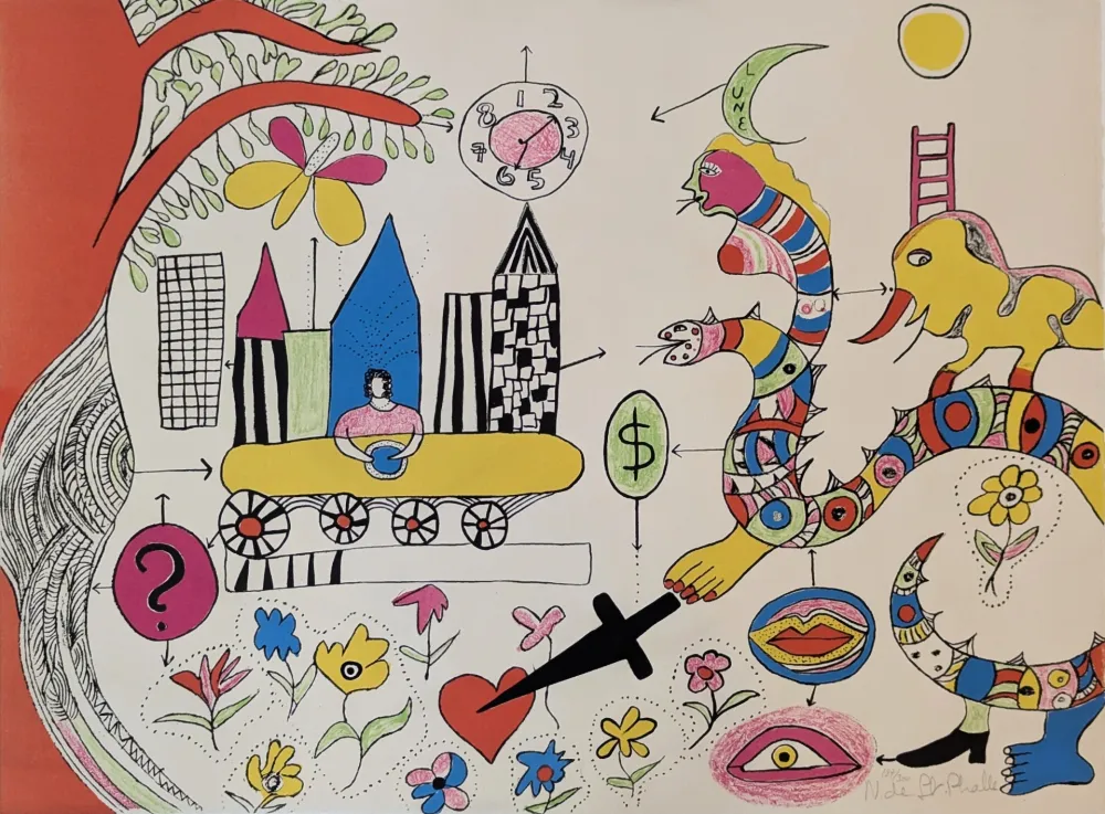 Litografia De Saint Phalle - Rêve d'une jeune fille 