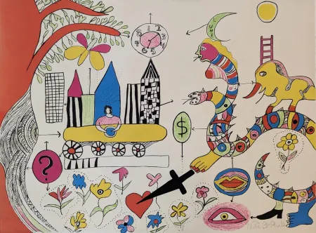 Litografia De Saint Phalle - Rêve d'une jeune fille 