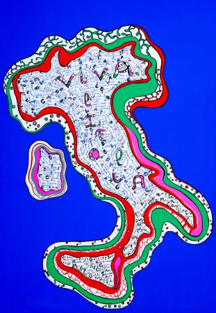 Serigrafia De Saint Phalle - VIVA L'ITALIA