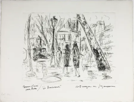 Acquaforte De Segonzac - LE BOULEVARD. Pour 