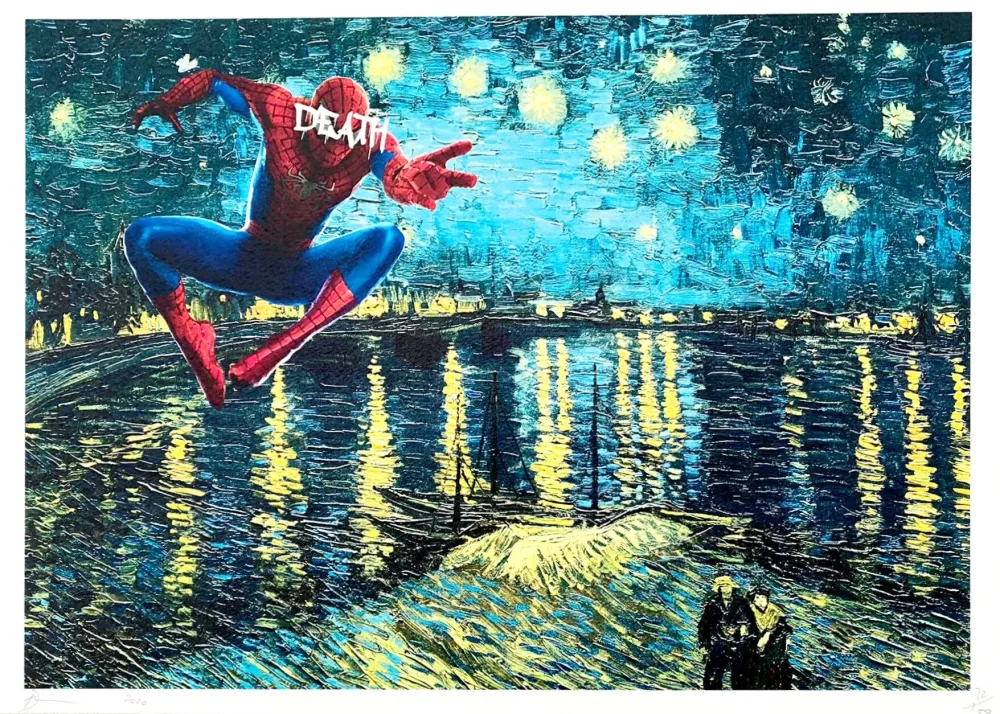 Grafica Numerica Death Nyc - Spiderman Starry Night