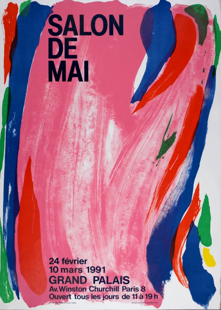Litografia Debré - Rose du Salon de Mai, 1991