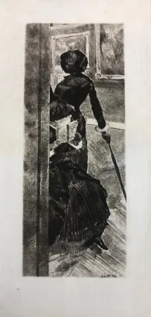 Acquatinta Degas - Mary Cassatt at the Louvre: the paintings gallery