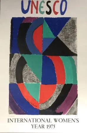 Litografia Delaunay - Affiche Journée internationale de la femme 1975