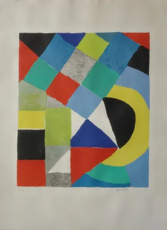 Litografia Delaunay - Arlequin (Harlequin)