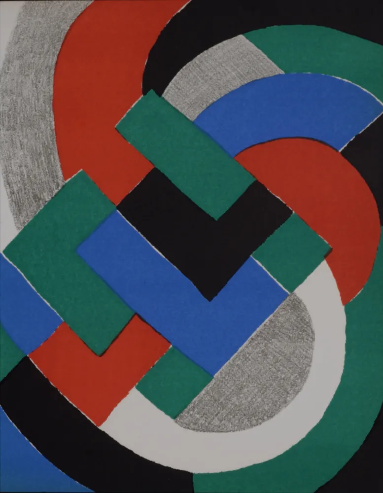 Litografia Delaunay - Composition, 1969