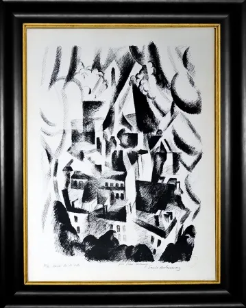 Litografia Delaunay - Fenêtre sur la ville