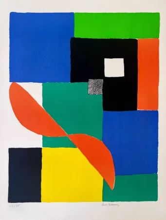 Litografia Delaunay - Hélice Rouge 