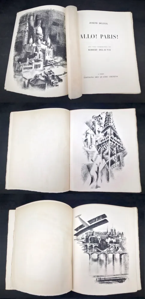 Libro Illustrato Delaunay - J. Delteil. ALLÔ ! PARIS ! avec 20 lithographies par Robert Delaunay (1929)