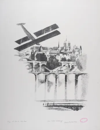 Litografia Delaunay - Les Ponts et Notre Dame, 1969