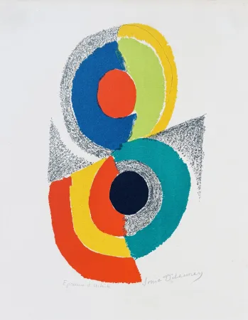 Litografia Delaunay - Rythme couleur, 1971