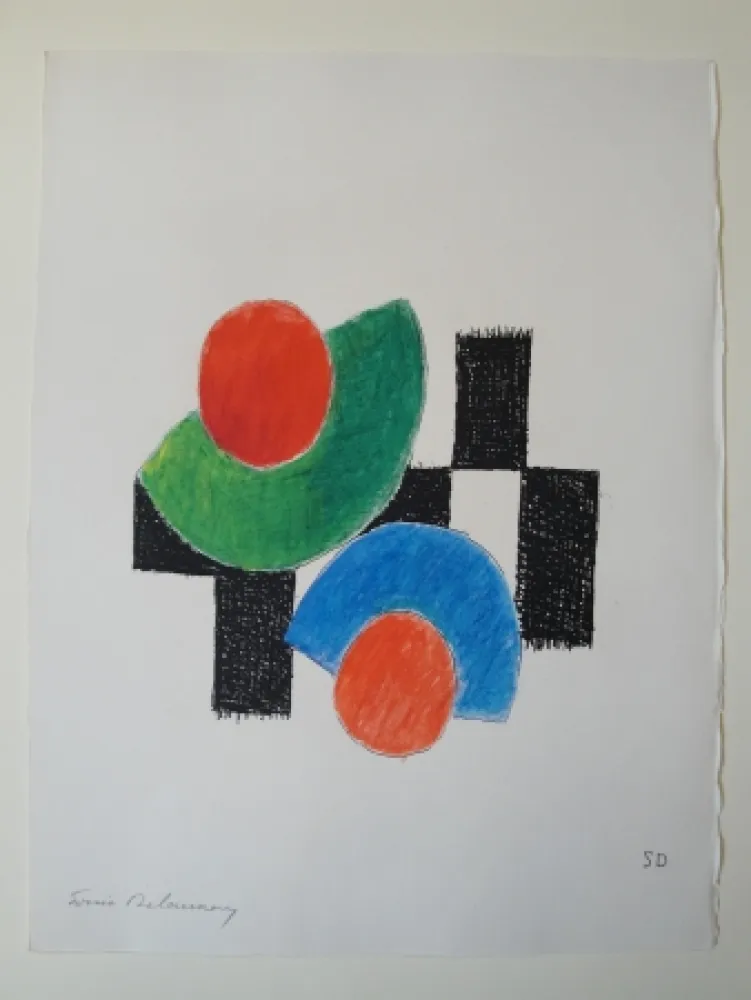 Acquatinta Delaunay - TZARA, Tristan. Juste présent. Eaux-fortes de Sonia Delaunay
