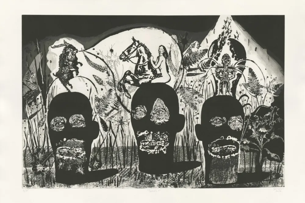 Incisione Deroubaix - Damnés