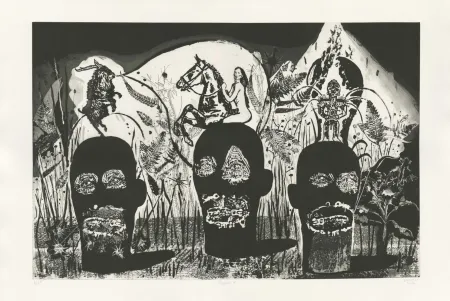 Incisione Deroubaix - Damnés