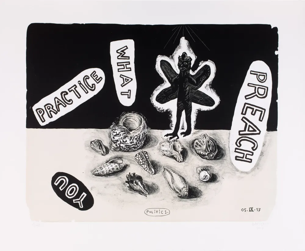 Litografia Deroubaix - Practice What you Preach